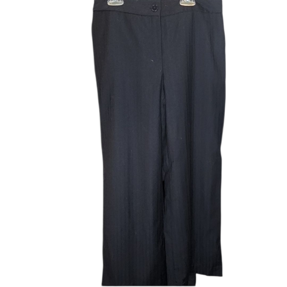 ANN TAYLOR PINSTRIPED FLARE LEG PANTS